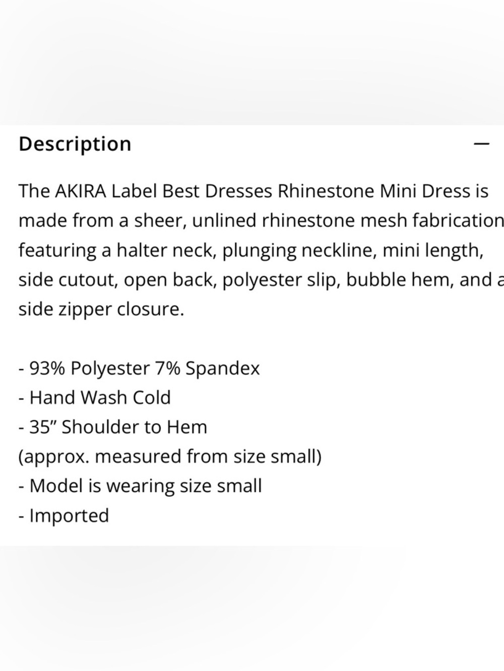 Akira Best dresses rhinestone mini dress - Picture 6 of 7